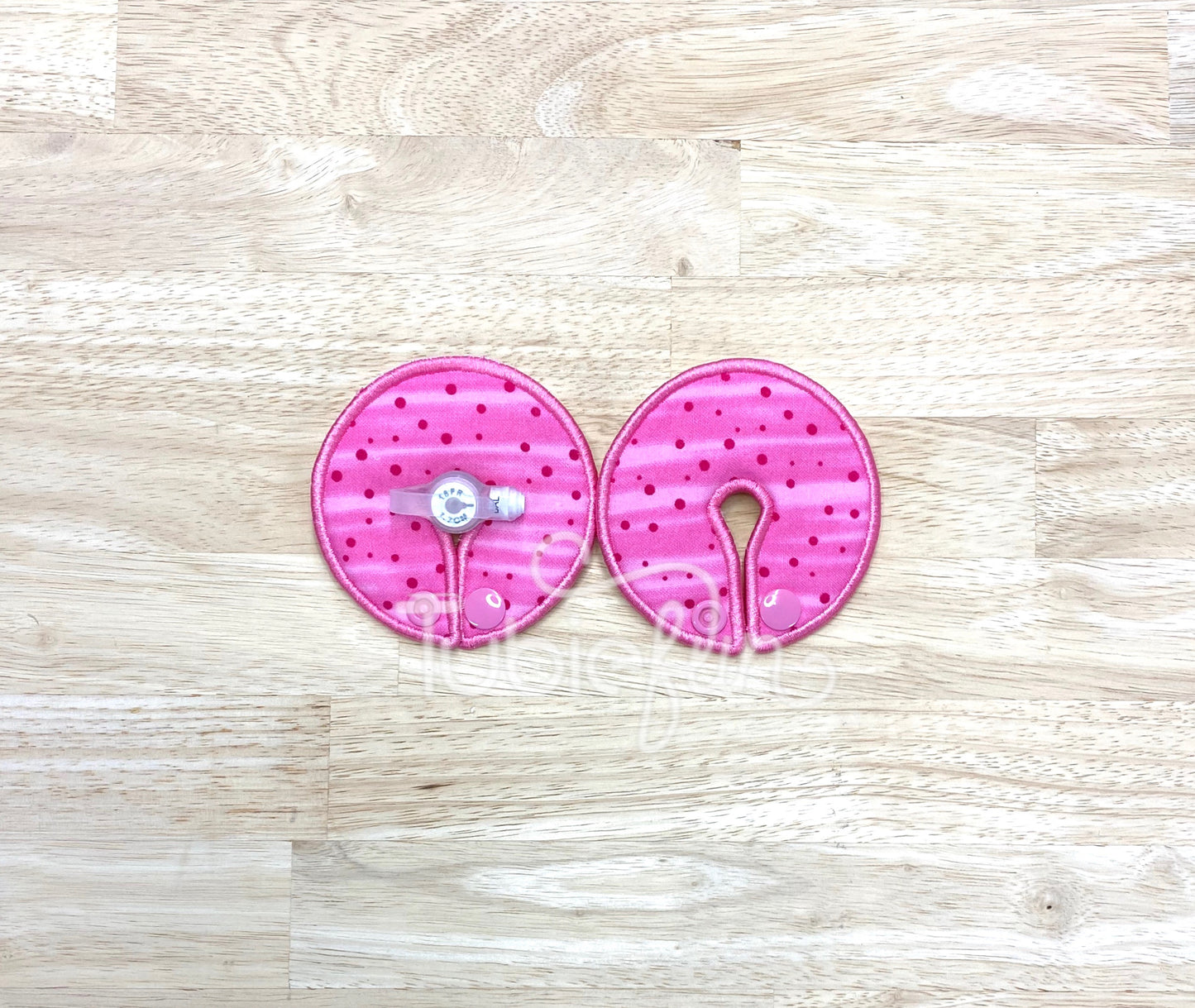 G-Tube Button Pad Cover Large - Pink Dots