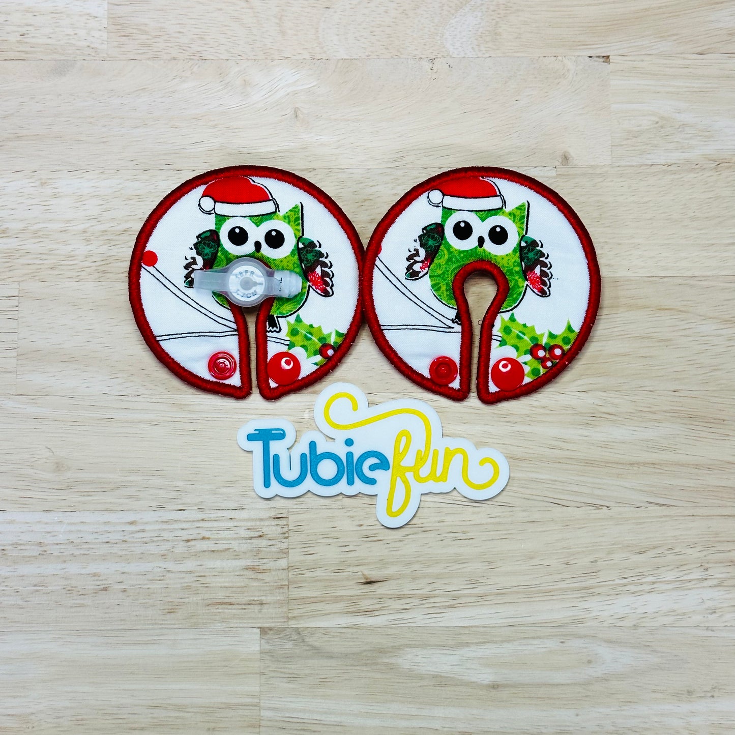 Button Pad Cover Large - Christmas Owl