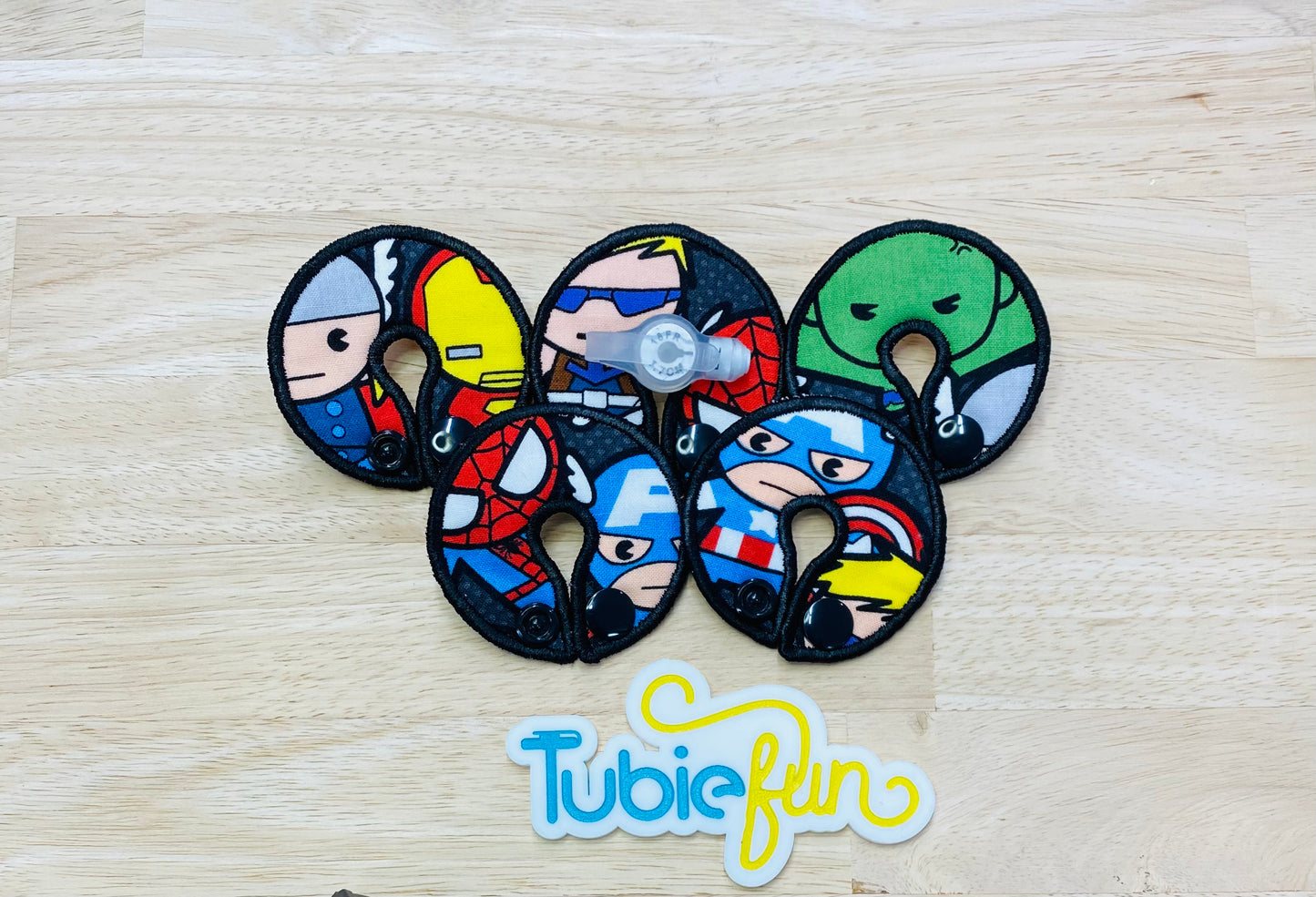 G-Tube Button Pad Cover - Comic Heros
