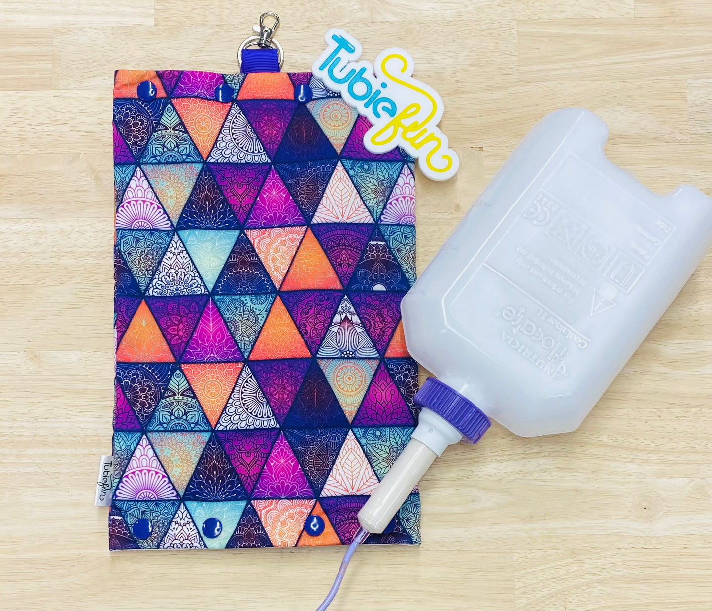 Insulated Milk Bag Suitable for 1L Flocare Bottle - Mandala Triangles