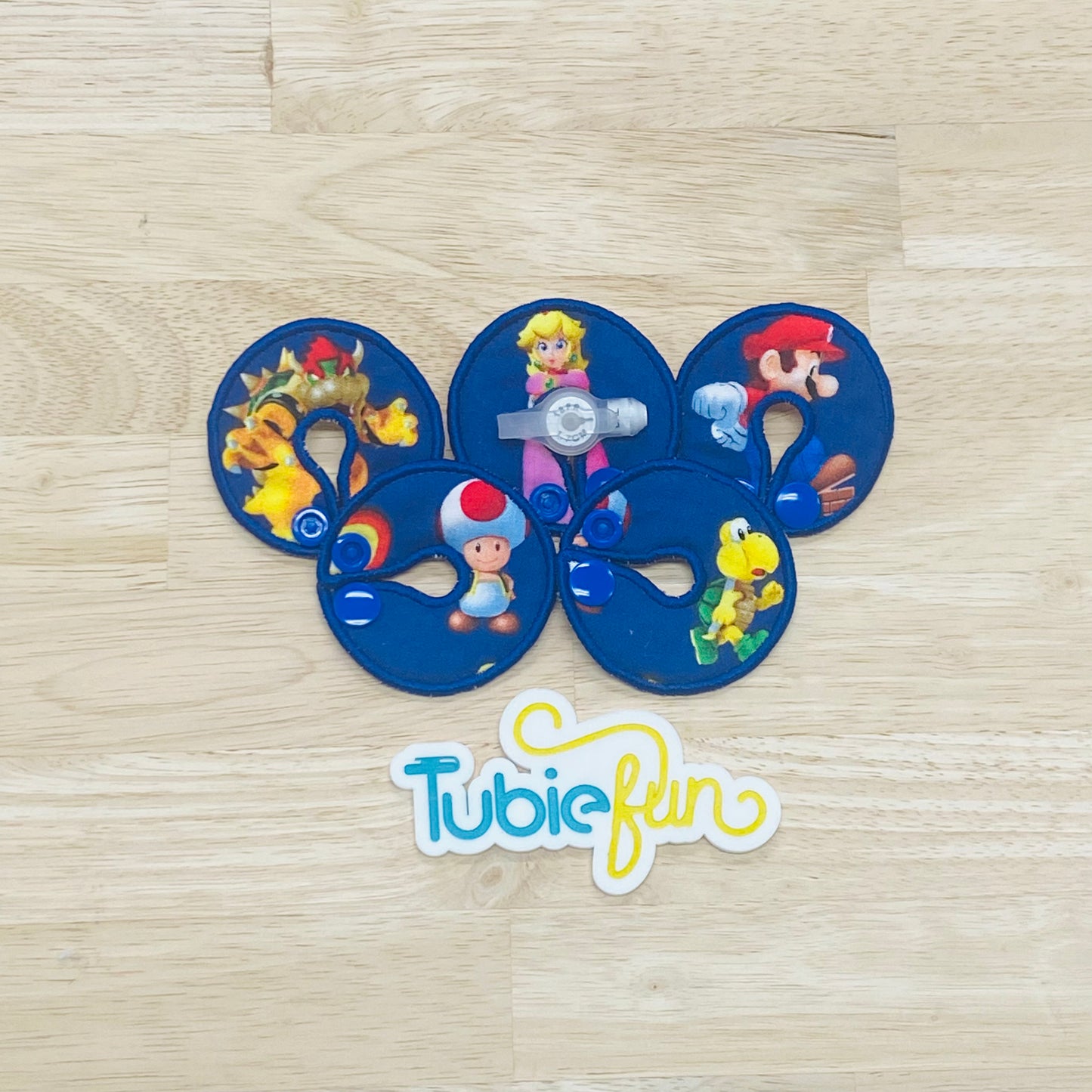 G-Tube Button Pad Cover - Gaming Friends on Blue