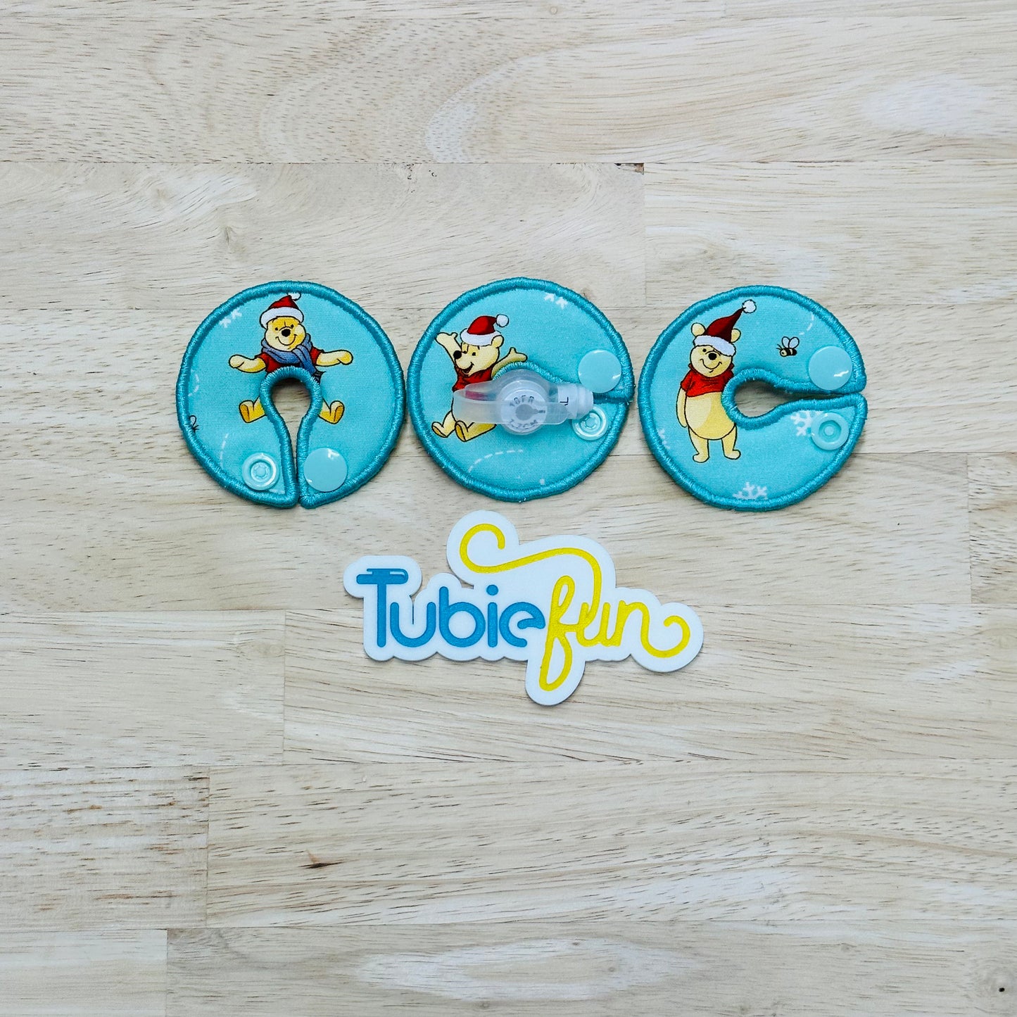 G-Tube Button Pad Cover -  Christmas Pooh