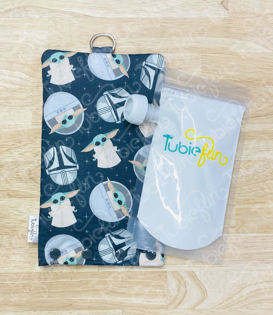 Insulated Milk Bag Suitable for OLD Z & Co Reusable Pouches - Baby Green Alien and Carer